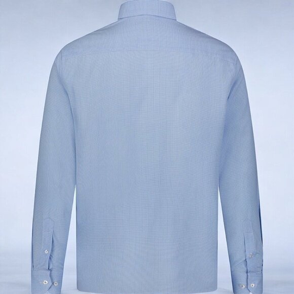 American Heritage Men Mini Geo Gingham Blue Button Down Long Sleeve Shirt NEW XL - Picture 6 of 6